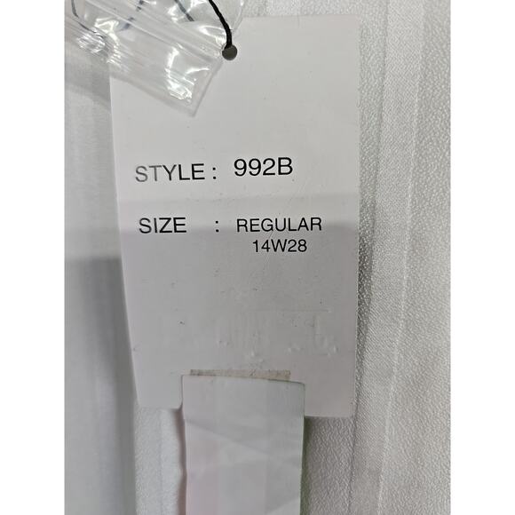 J. Vital Boys 2 PC Formal Dress Suit White Pinstripe 14R x W28 - NWT - Picture 4 of 11